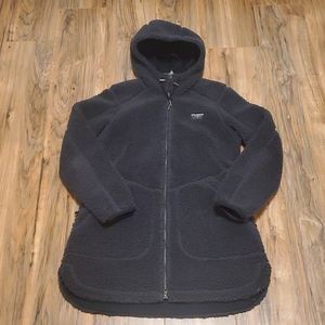 LL Bean Womens Mountain Pile Fleece Long Jacket